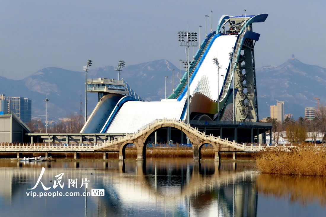 2022年3月19日，在北京首钢园拍摄的滑雪大跳台区域。