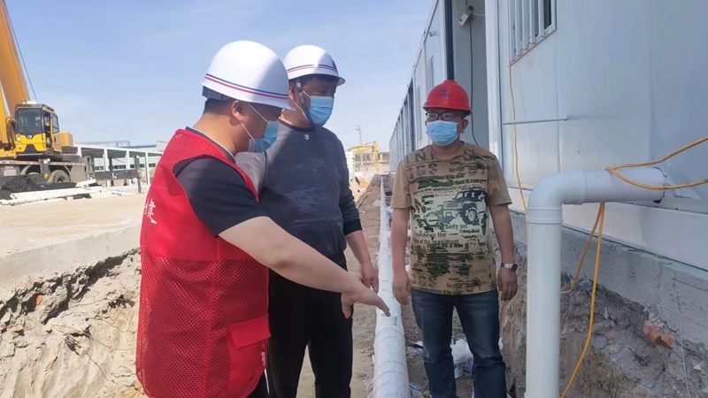 满城区健康驿站项目建设进入关键期。杨俊莉 摄